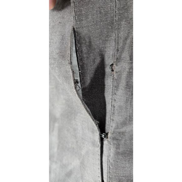 Sergio Pellari Silver Metallic Linen Blend Made in Italy Womens 10 Luxury Blazer - Picture 4 of 7